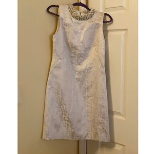 Dress with beaded collar